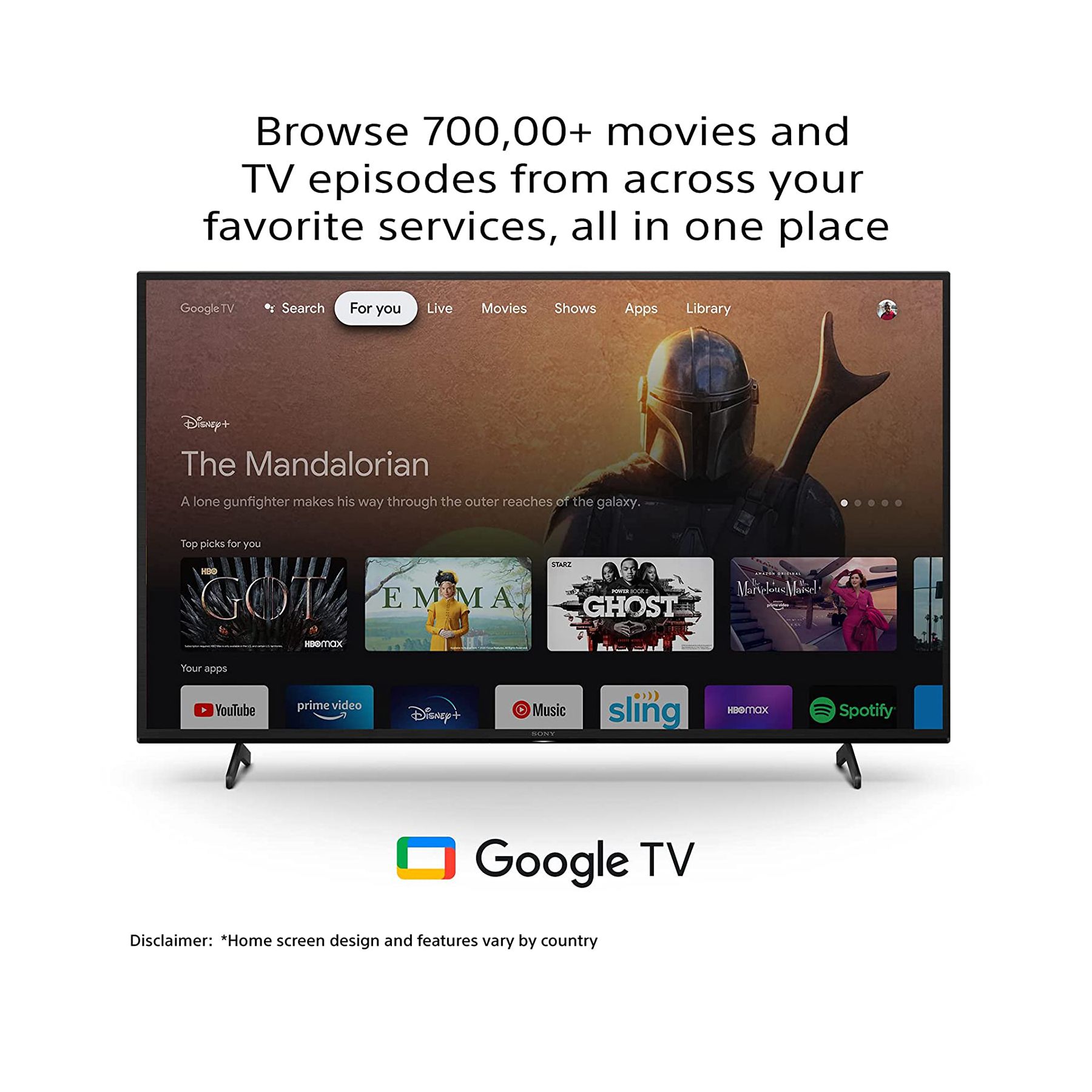 Sony Bravia 126 cm (50 inches) 4K Ultra HD Smart LED Google TV KD-50X75K (Black) - Image 2