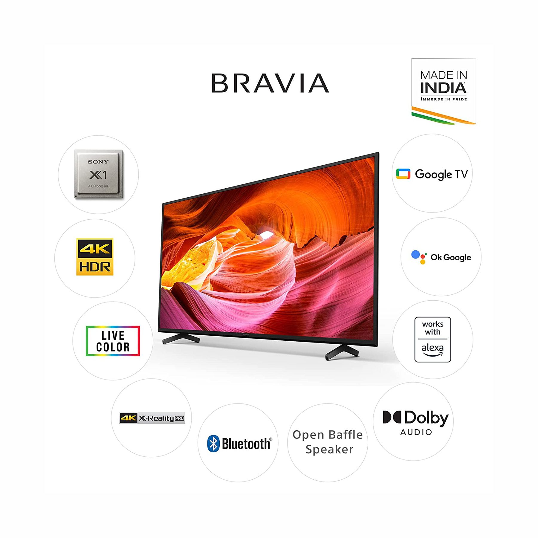 SONY Bravia 108 cm (43 inch) Ultra HD (4K) LED Smart Android TV (KD-43X75K) - Image 3