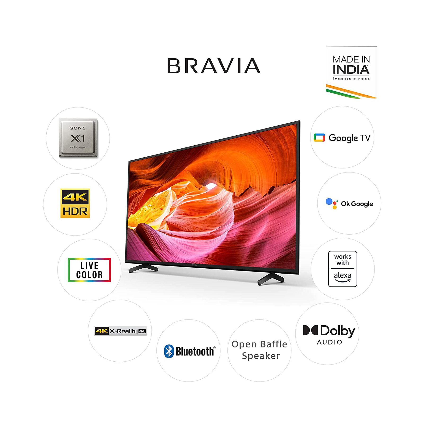 Sony Bravia 126 cm (50 inches) 4K Ultra HD Smart LED Google TV KD-50X75K (Black) - Image 5