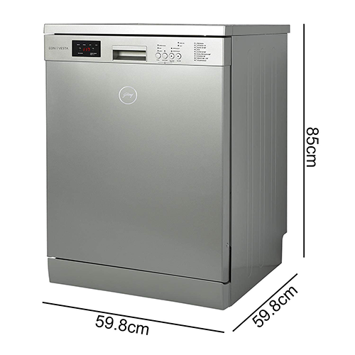 Godrej Eon Dishwasher | Steam Wash Technology |13 place setting |Perfect for Indian Kitchen| A+++ Energy rating | DWF EON VES 13Z SI STSL- Satin Silver - Image 2