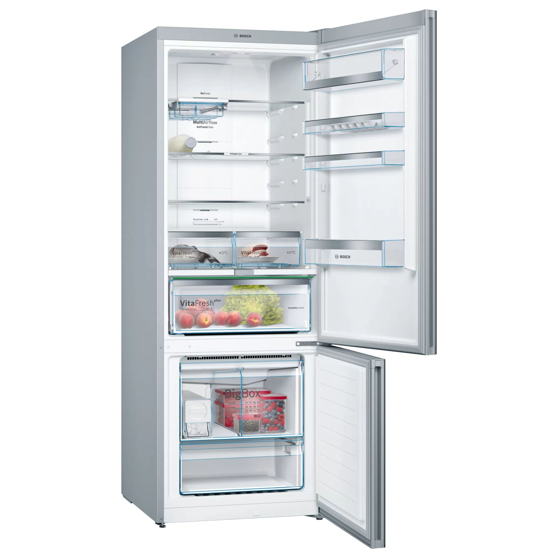 Bosch Series 6 559 Litres 2 Star Frost Free Double Door Bottom Mount Refrigerator with Temperature Display - Image 2