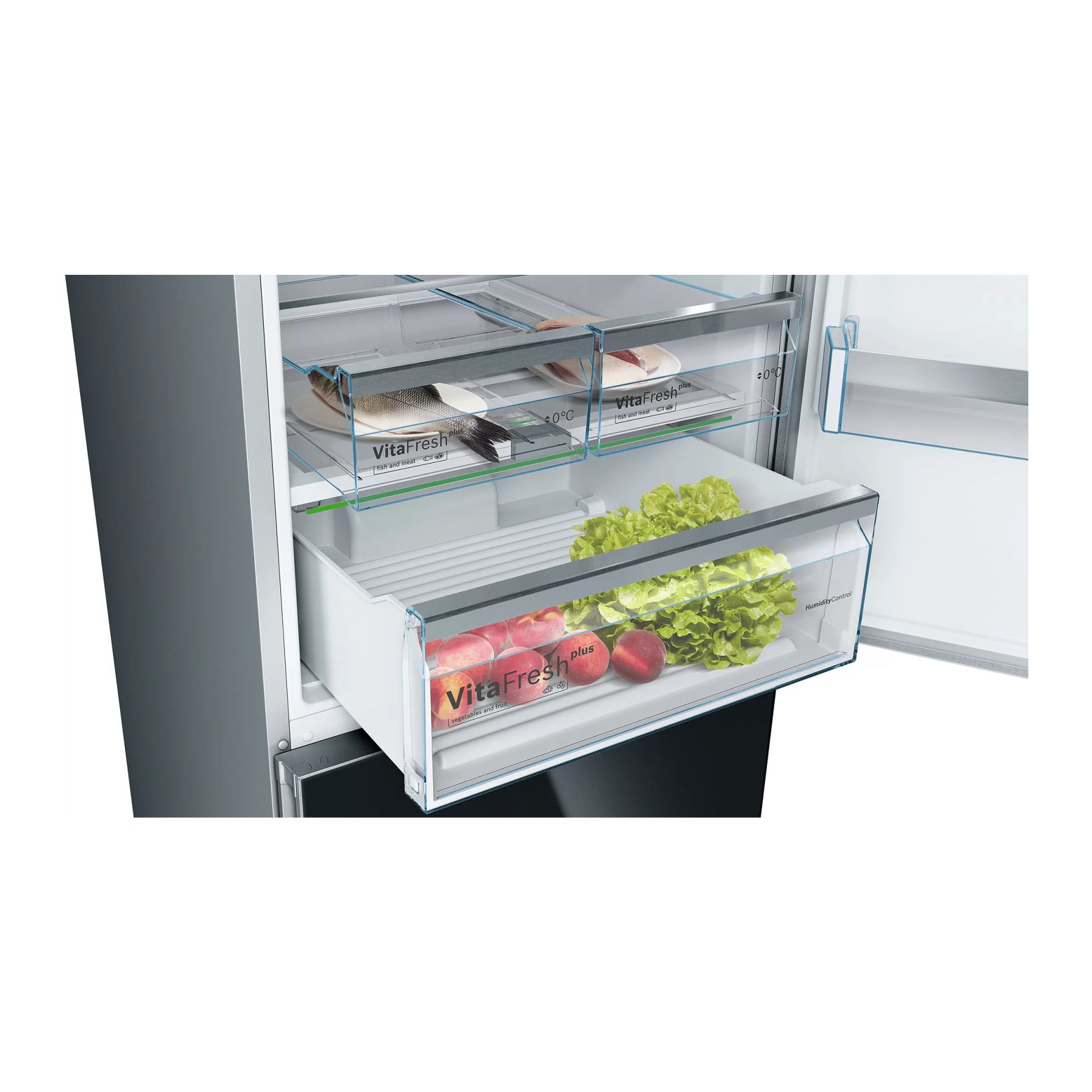 Bosch Series 6 559 Litres 2 Star Frost Free Double Door Bottom Mount Refrigerator with Temperature Display - Image 4