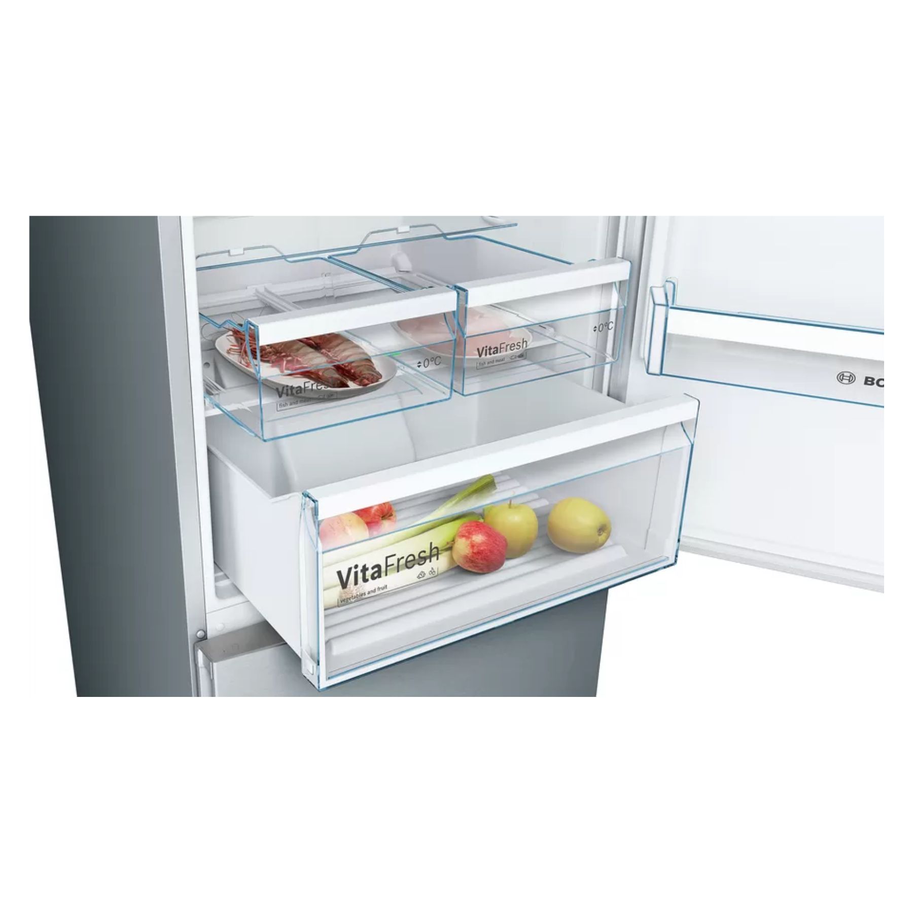 Bosch Series 4 332 Litres Frost Free Triple Door Convertible Refrigerator with Temperature Display - Image 3
