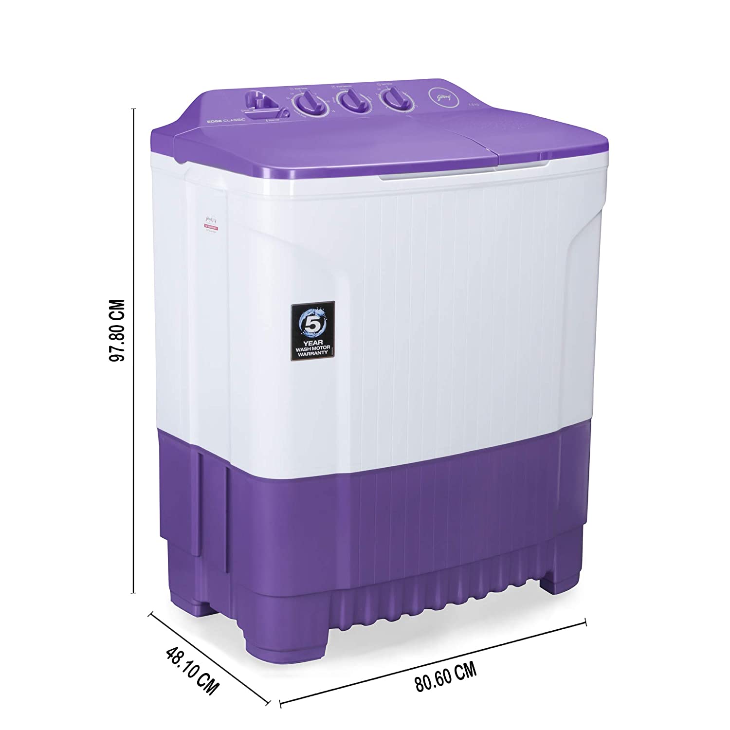 Godrej 7.5 kg Semi Automatic Washing Machine with Spin Shower - Image 4