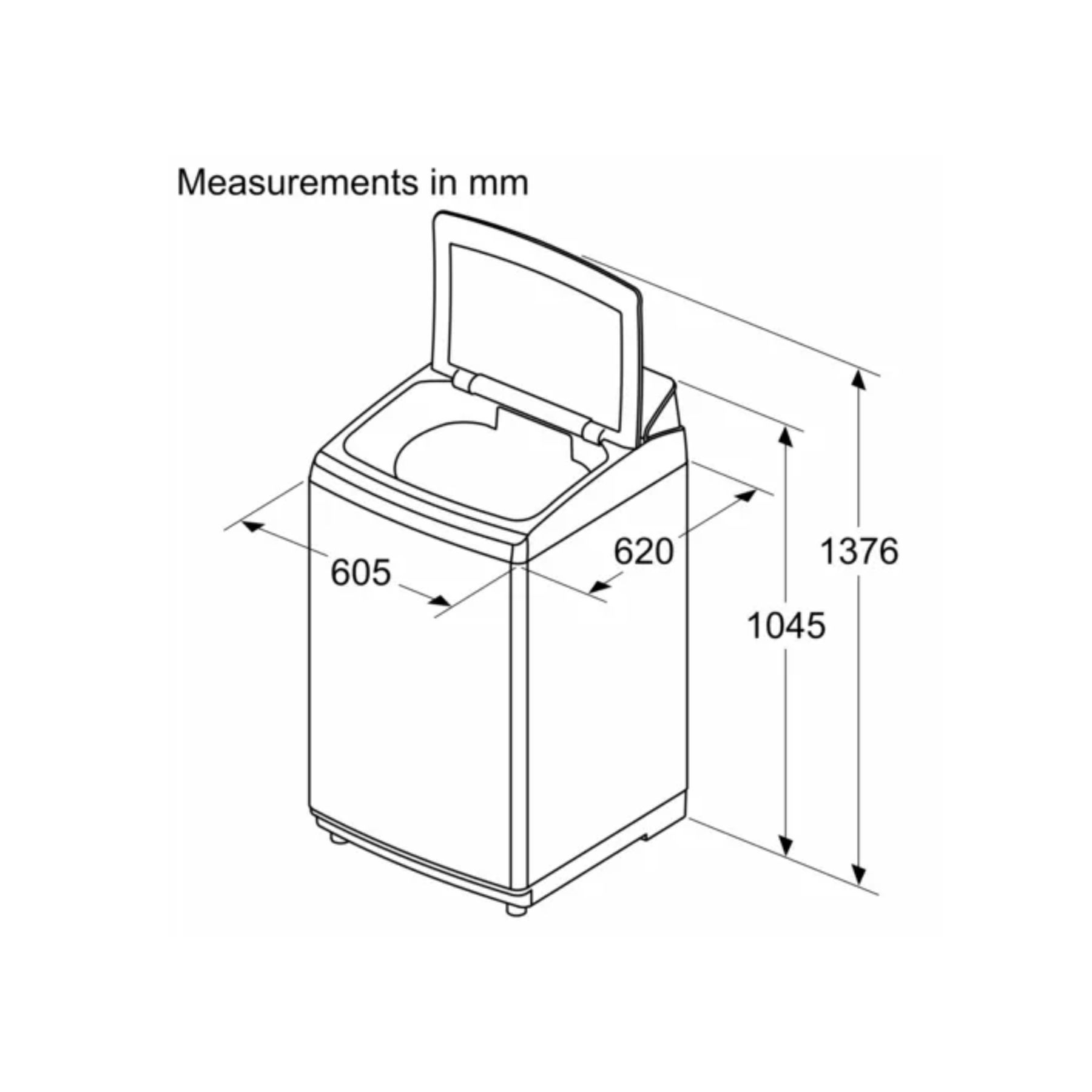 Bosch 8kg Fully Automatic Top Loading Washing Machine - Image 6
