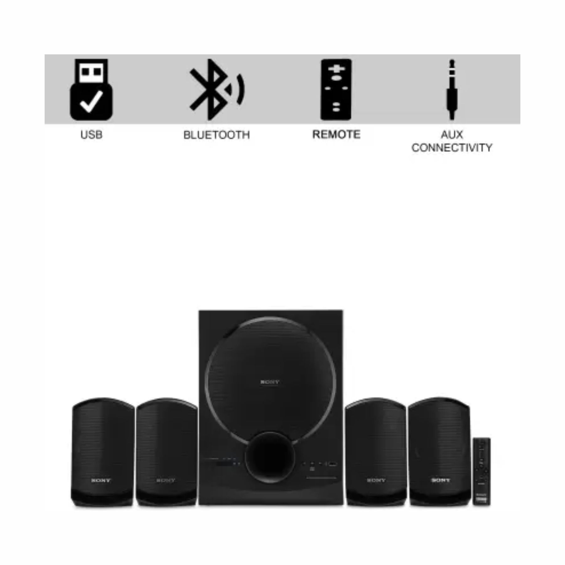 Sony SA-D40 4.1 Channel Multimedia Speaker System with Bluetooth - Image 3