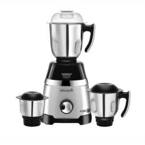 Maharaja Whiteline Duramaxx Mixer Grinder, Majestik Collection, 1000W, 100% Copper Motor, Double ball bearing motor, 3 Jars