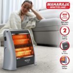 Maharaja Whiteline Quato 800 Watts Quartz Heater, Standard, Grey