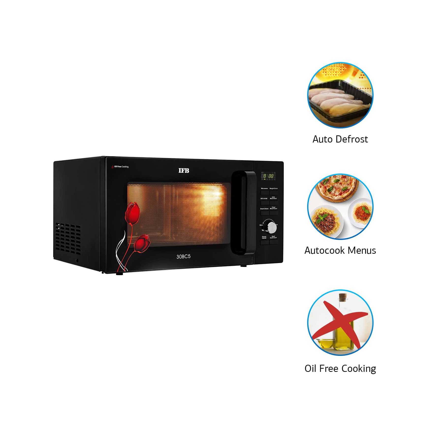 IFB 30 L Convection Microwave Oven (30BC5, Black, With Starter Kit) - Image 6