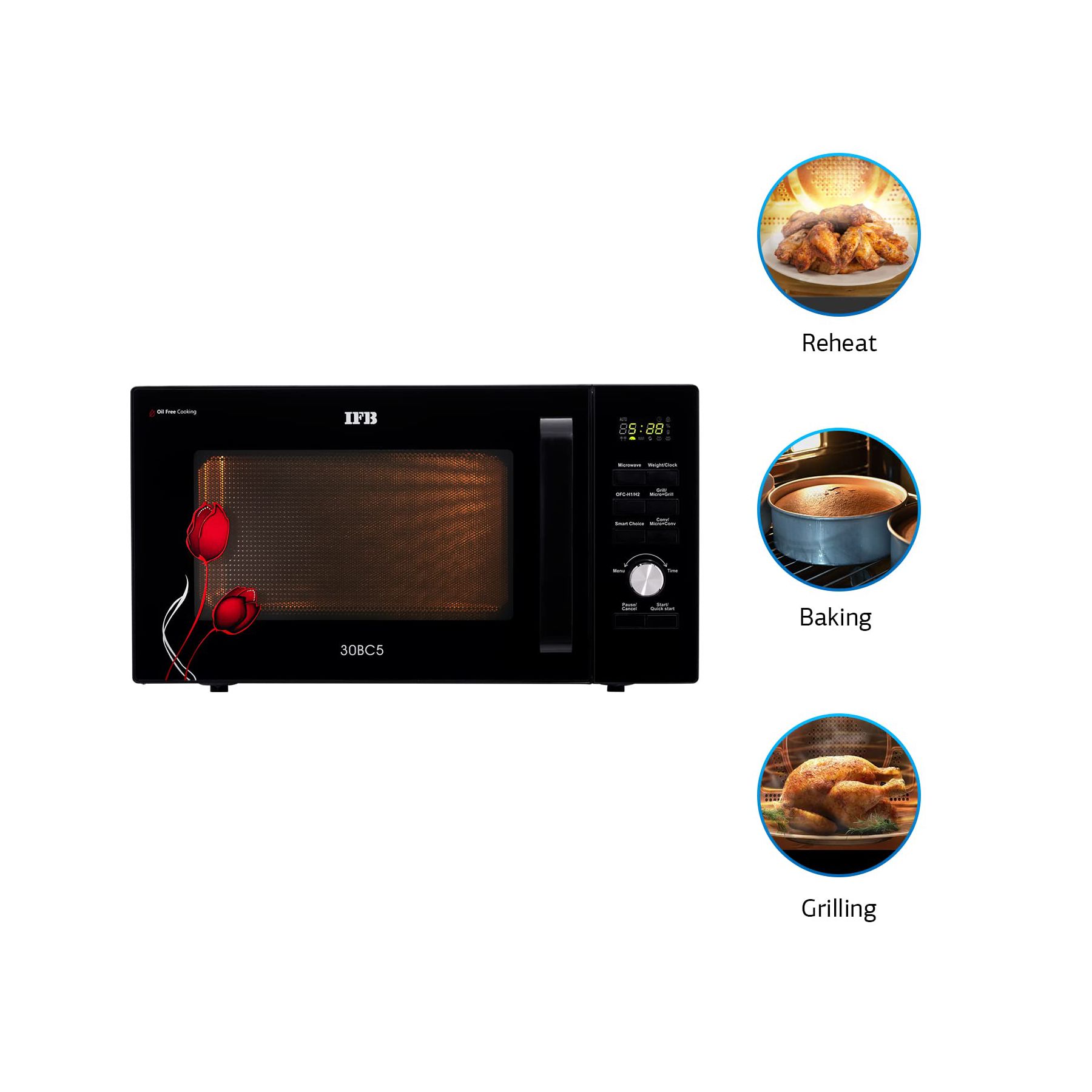 IFB 30 L Convection Microwave Oven (30BC5, Black, With Starter Kit) - Image 7