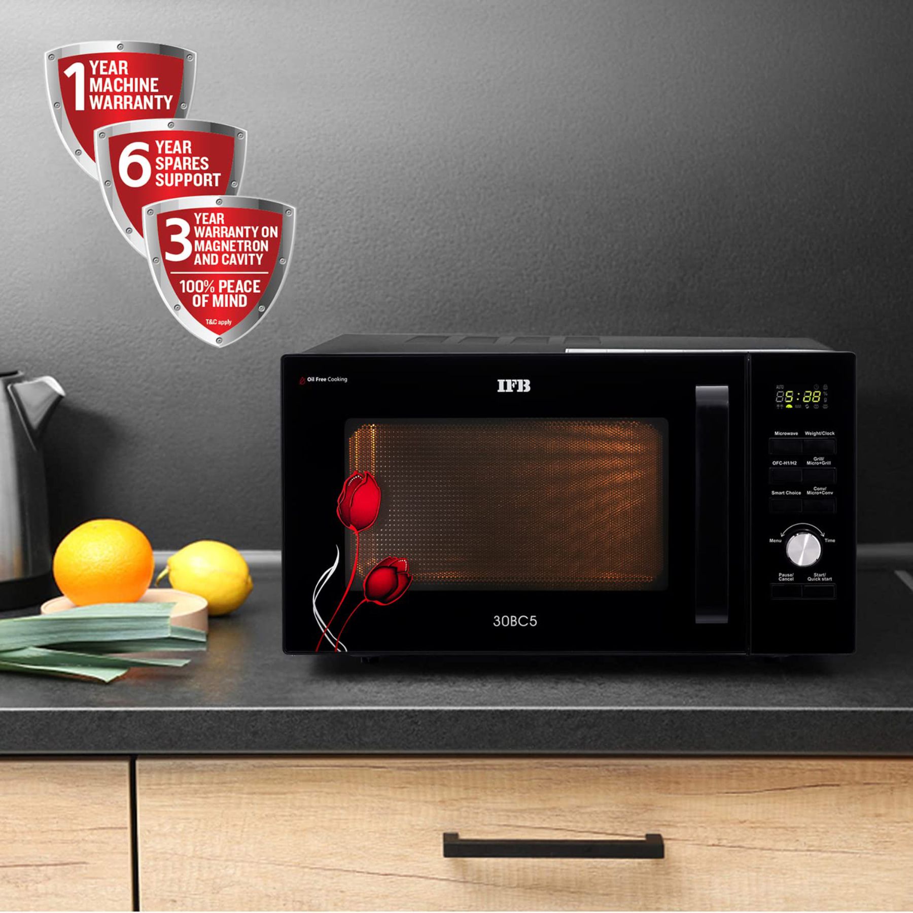 IFB 30 L Convection Microwave Oven (30BC5, Black, With Starter Kit) - Image 9