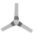 Luminous Ceiling  Fan Crypto(1200MM)Aqua Silver