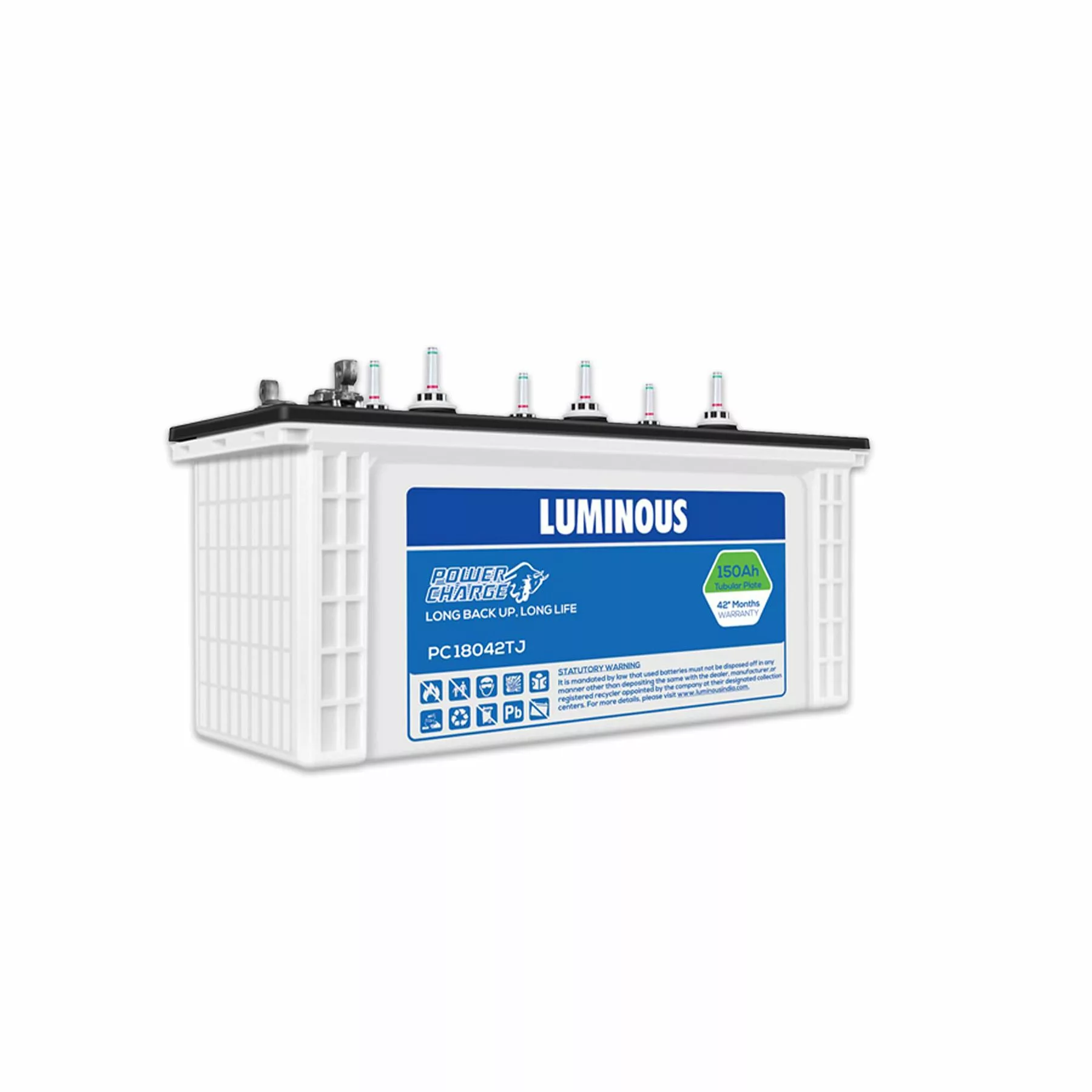 Luminous Power Charge PC 18042TJ 150 Ah Tall Jumbo Inverter Battery for Home, Office & Shops - Image 2