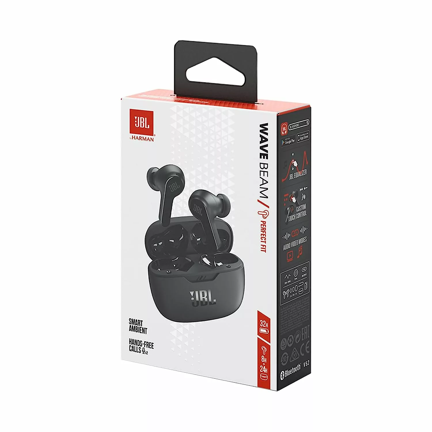 JBL Wave Beam in-Ear Earbuds (TWS) with Mic, App for Customized Extra Bass EQ, 32 Hours Battery and Quick Charge, IP54 Water & Dust Resistance - Image 4