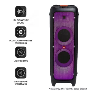 JBL PartyBox 1000 by Harman Powerful Bluetooth Party Speaker with DJ Launchpad, Full Panel Light Effects & Air Gesture Wristband