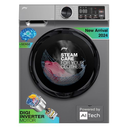 Godrej 8 Kg Front Load Washing Machine (Eon Celeste Silver)